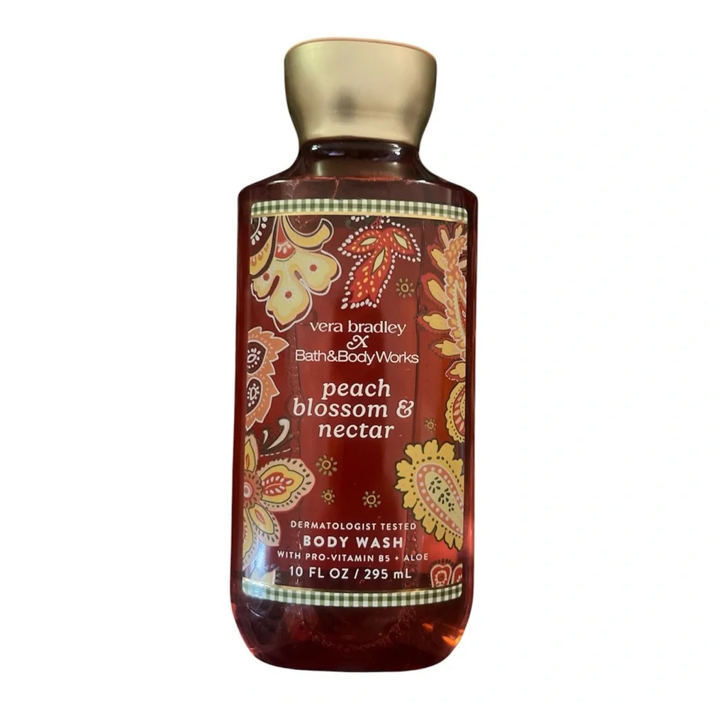 Bath & Body Works x Vera Bradley Peach Blossom & Nectar Body Wash and Lotion